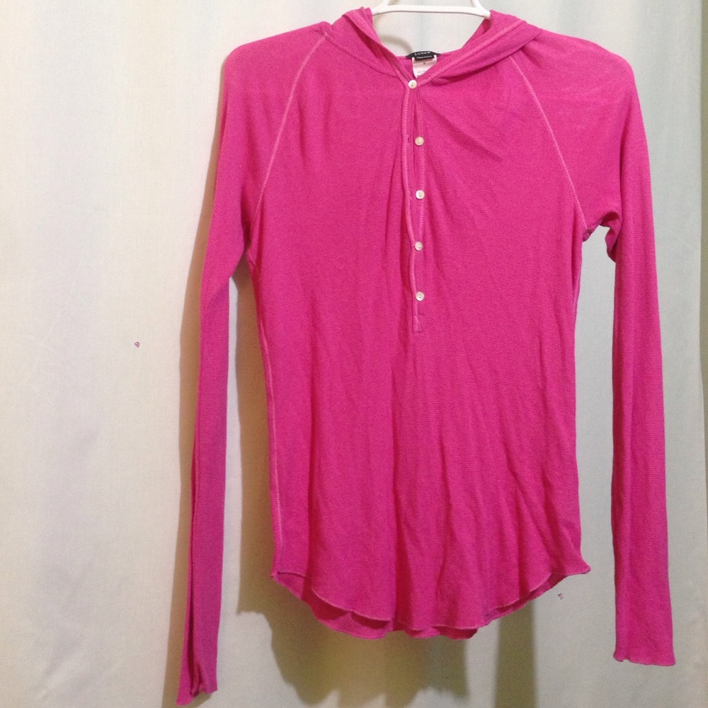 J. Crew Jersey hooded shirt 👚